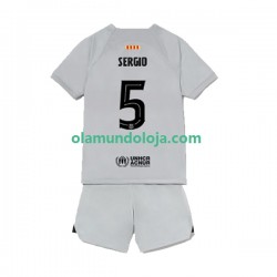 Camisola FC Barcelona Sergio Busquets 5 Criança Equipamento Terceiro 2022-2023 Manga Curta